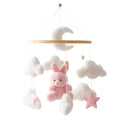 Baby Crib Mobile with Music Box – Wooden Hanging Plush Toy Bell for Newborns