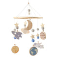 Baby Crib Mobile with Music Box – Wooden Hanging Plush Toy Bell for Newborns
