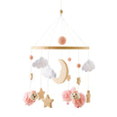 Baby Crib Mobile with Music Box – Wooden Hanging Plush Toy Bell for Newborns