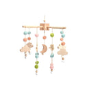 Baby Crib Mobile with Music Box – Wooden Hanging Plush Toy Bell for Newborns