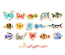 Montessori Wooden Fishing Toy for Kids Learning