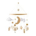 Baby Crib Mobile with Music Box – Wooden Hanging Plush Toy Bell for Newborns