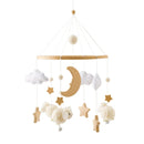 Baby Crib Mobile with Music Box – Wooden Hanging Plush Toy Bell for Newborns