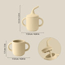 Silicone Baby Sippy Cup – Double Handle Straw Training Cup