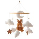 Baby Crib Mobile with Music Box – Wooden Hanging Plush Toy Bell for Newborns