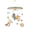 Baby Crib Mobile with Music Box – Wooden Hanging Plush Toy Bell for Newborns