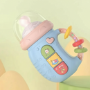 Silicone Baby Feeding Bottle Toy – Educational Rattle with Music & Light for Infants